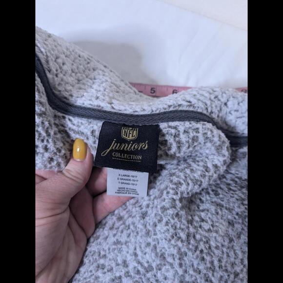 NFL New England Patriots Junior's Size XL Sherpa Jacket - Cozy and Stylish - Picture 2 of 9